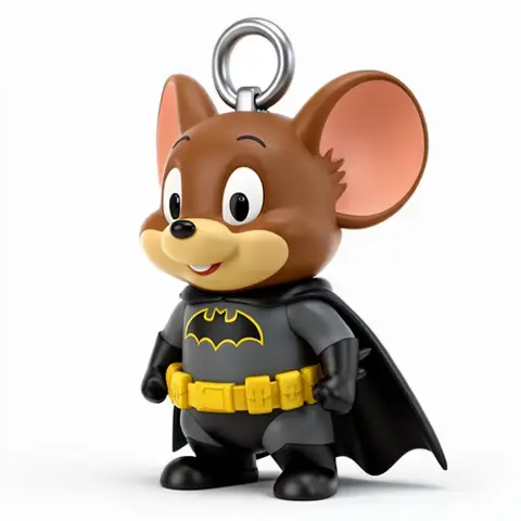 Jerry Mouse Batman Ring Figure - Mashup Figure STL