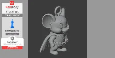 Jerry Mouse Batman Ring Figure - Mashup Figure STL