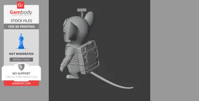 Jerry Mouse Boba Fett Ring Figure - Mashup Figure STL