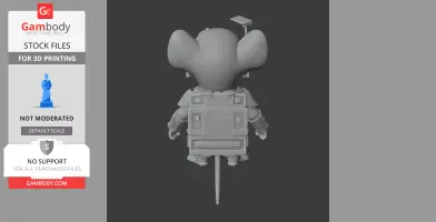 Jerry Mouse Boba Fett Ring Figure - Mashup Figure STL