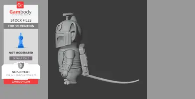 Jerry Mouse Boba Fett Ring Figure - Mashup Figure STL