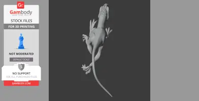 3D model of a Santanaraptor dinosaur in a dynamic pose, viewed from above.