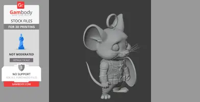 Jerry Mouse Captain America Ring Figure - Mashup Figure STL