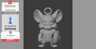 Jerry Mouse Captain America Ring Figure - Mashup Figure STL