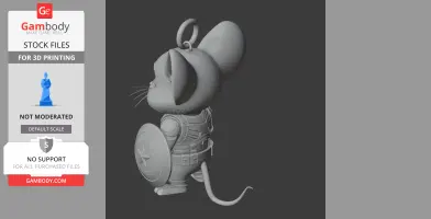 Jerry Mouse Captain America Ring Figure - Mashup Figure STL