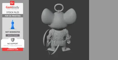 Jerry Mouse Captain America Ring Figure - Mashup Figure STL