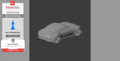 3D model of a sleek Aston Martin DB10, shown from the rear side angle. Ideal for 3D printing.