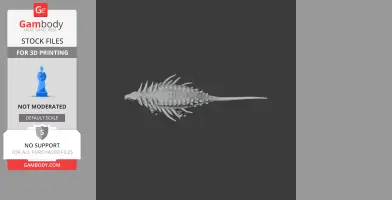 A 3D model of a Sauropelta, featuring a spiky armored body and long tail, designed for 3D printing.