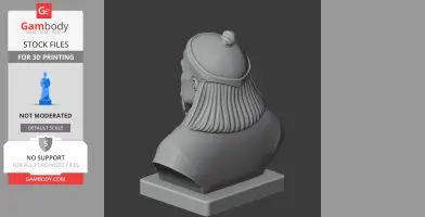 Kublai Khan Bust - Historical Warrior STL