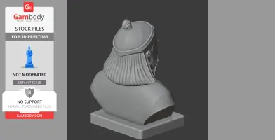 Kublai Khan Bust - Historical Warrior STL