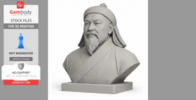 Kublai Khan Bust - Historical Warrior STL