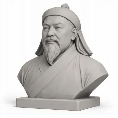 Kublai Khan Bust - Historical Warrior STL