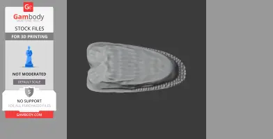 Eryops skull replica STL file for 3D printing, shown from a top view.