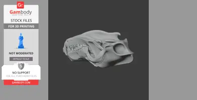 Eurasian Wolf Skull - Skull Replica STL