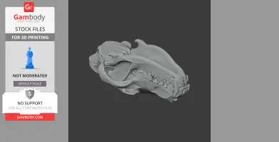 Eurasian Wolf Skull - Skull Replica STL