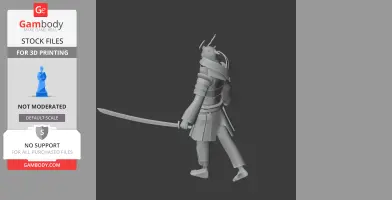 Kusunoki Masashige Samurai Classic - Historical Warrior STL