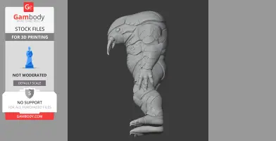 A detailed 3D model of a behemoth creature with armor-like scales and claws, standing upright.