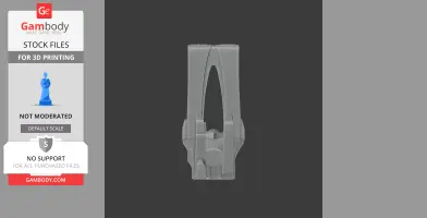 A 3D model of a stylized, symmetrical architectural gate structure with an arched opening design.