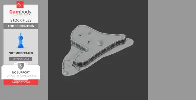 3D model of Gilling Castle's architectural layout for 3D printing, shown in grayscale.