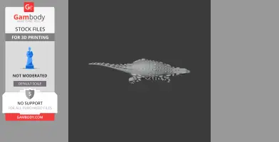 3D model of Silvisaurus, a spiked prehistoric animal, designed for 3D printing.