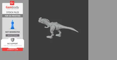 3D model of a Sinotyrannus dinosaur with detailed features, designed for 3D printing.