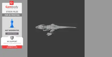 A detailed 3D model of a Sinotyrannus, a prehistoric dinosaur, with armor and mechanical elements.