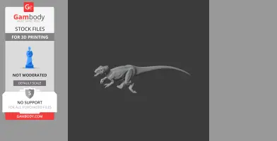 3D model of a prehistoric Sinovenator dinosaur, ready for 3D printing from Gambody.