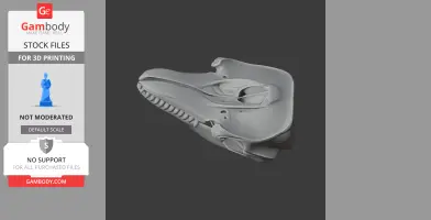 3D model of a false killer whale skull, detailed and ready for 3D printing.