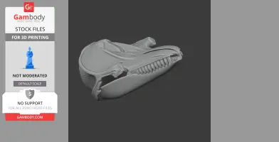 3D model of a false killer whale skull, showing detailed anatomy for 3D printing.