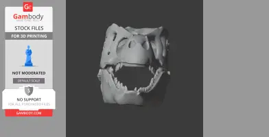 3D model of a Gongxianosaurus skull, showcasing detailed teeth and bone structures.