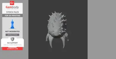 Spiky creature model with four legs, resembling an insect or alien. Designed for 3D printing.
