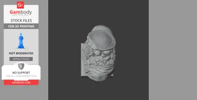 3D model of a historical bust with intricate hair and clothing detail, viewed from the top.