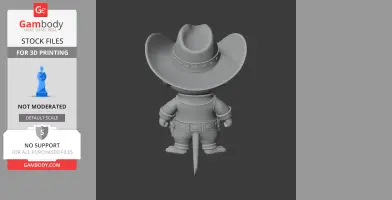 Jerry Mouse Cowboy Ring Figure - Mashup Figure STL