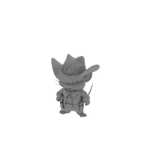 Jerry Mouse Cowboy Ring Figure.stl