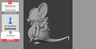 A mashup figure combining a cartoon mouse with Cthulhu elements, featuring tentacles and large ears.