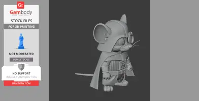 Jerry Mouse Darth Vader Ring Figure - Mashup Figure STL