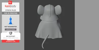 Jerry Mouse Darth Vader Ring Figure - Mashup Figure STL