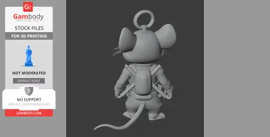 Jerry Mouse Deadpool Ring Figure - Mashup Figure STL