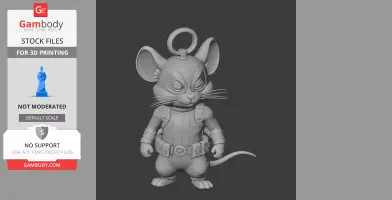 Jerry Mouse Deadpool Ring Figure - Mashup Figure STL