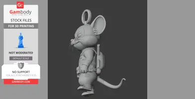 Jerry Mouse Deadpool Ring Figure - Mashup Figure STL