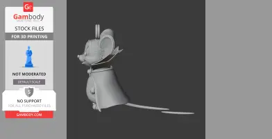Jerry Mouse Dracula Ring Figure - Mashup Figure STL
