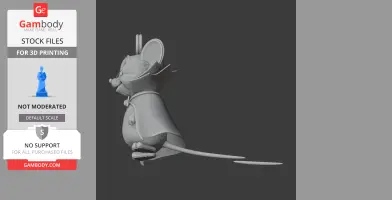 Jerry Mouse Dracula Ring Figure - Mashup Figure STL