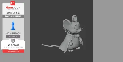 Jerry Mouse Dracula Ring Figure - Mashup Figure STL