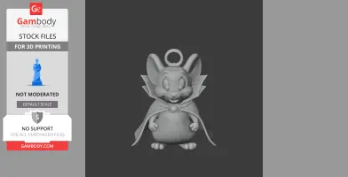 Jerry Mouse Dracula Ring Figure - Mashup Figure STL