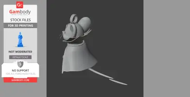 Jerry Mouse Dracula Ring Figure - Mashup Figure STL