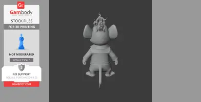 Jerry Mouse Ghost Rider Ring Figure - Mashup Figure STL