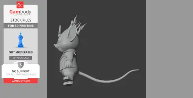Jerry Mouse Ghost Rider Ring Figure - Mashup Figure STL