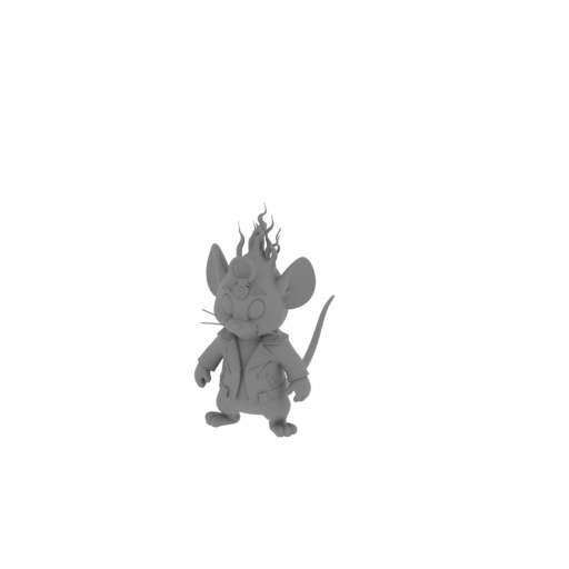 Jerry Mouse Ghost Rider Ring Figure.stl
