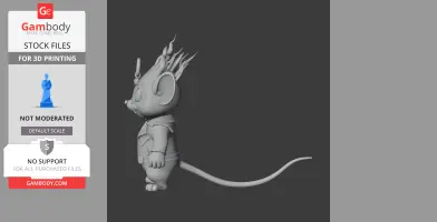 Jerry Mouse Ghost Rider Ring Figure - Mashup Figure STL