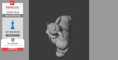 A muscular mouse figure with Hulk-like features and prominent whiskers viewed from above.